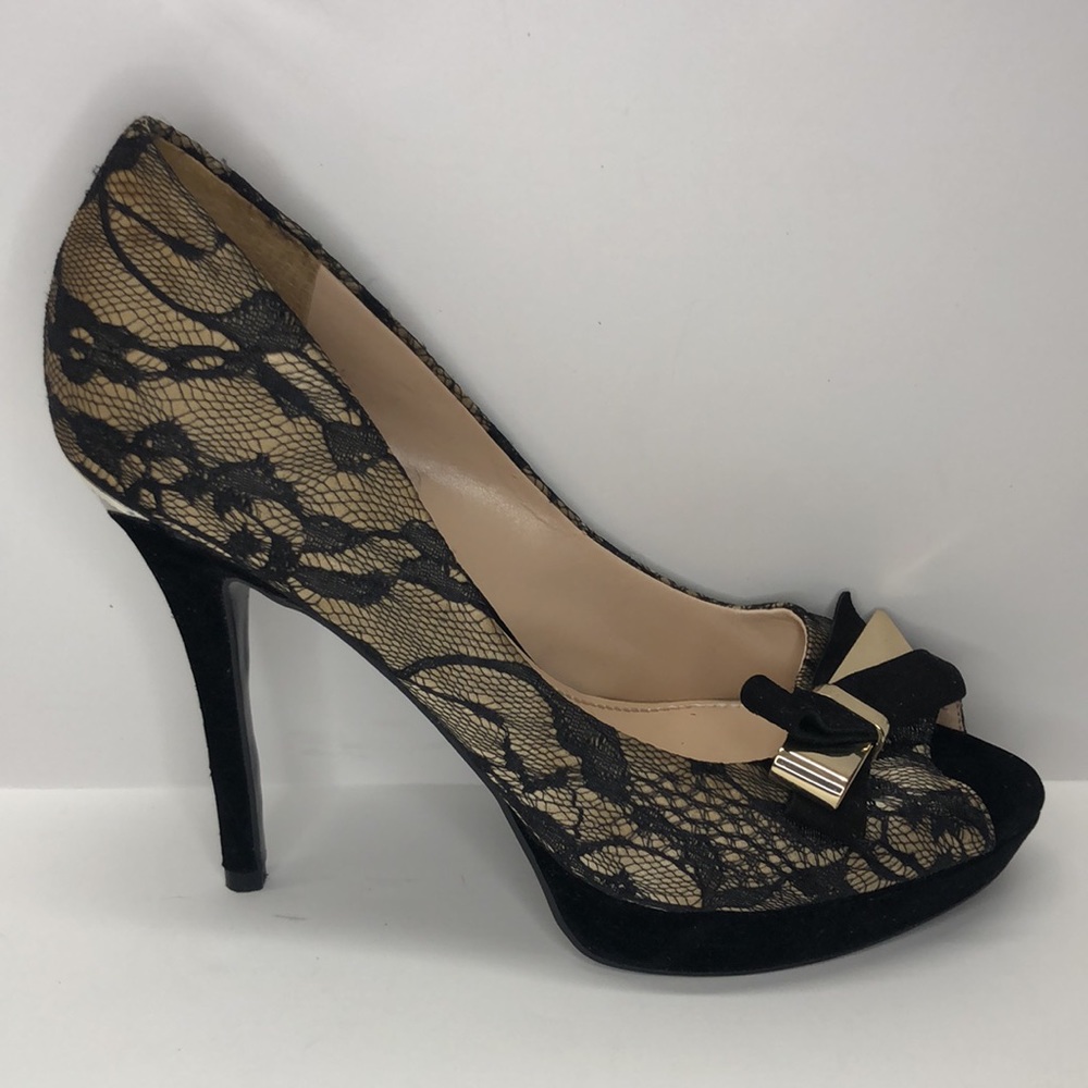 Guess Platform Stilettos Open Toe Size 9m Black &… - image 3